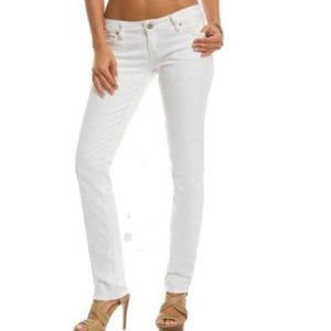 Guess vintage white low rise Foxy Skinny Jeans